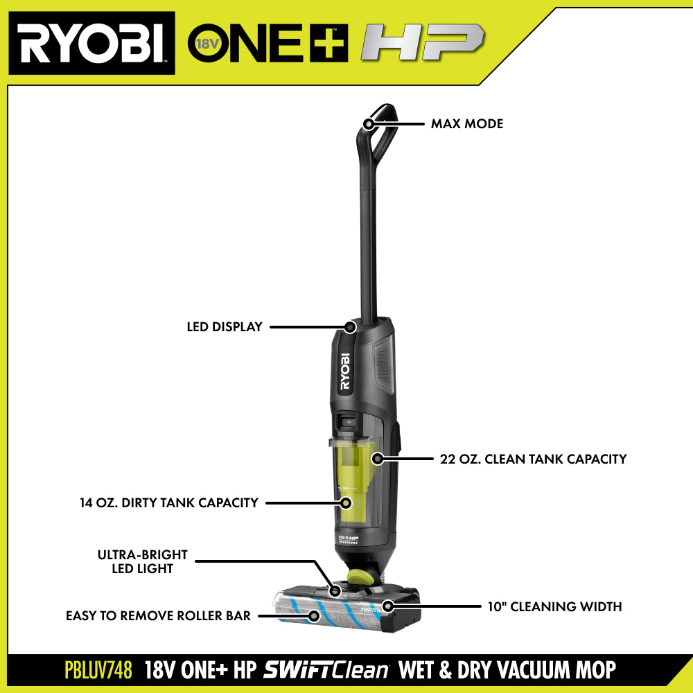 18V ONE+ HP SWIFTClean Wet & Dry Vacuum Mop Kit