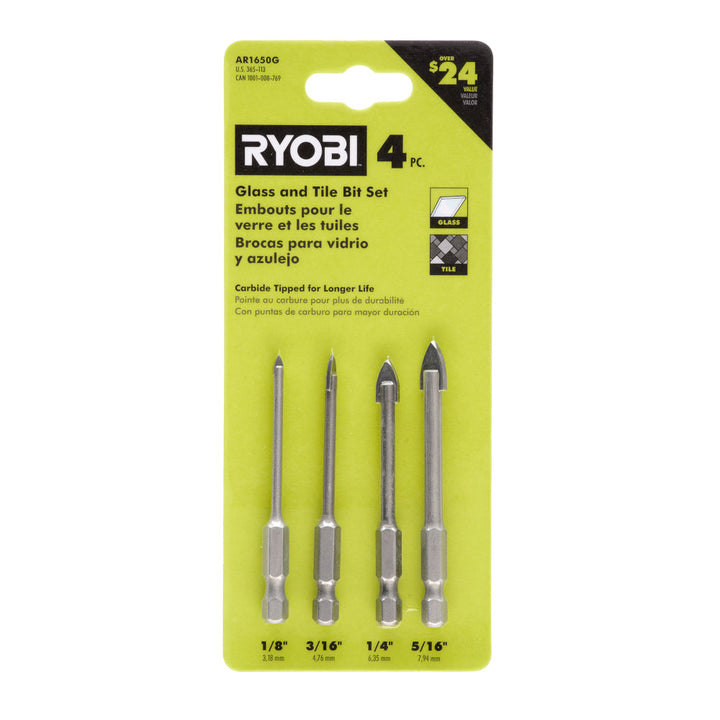 4PC Glass and Tile Bit Set